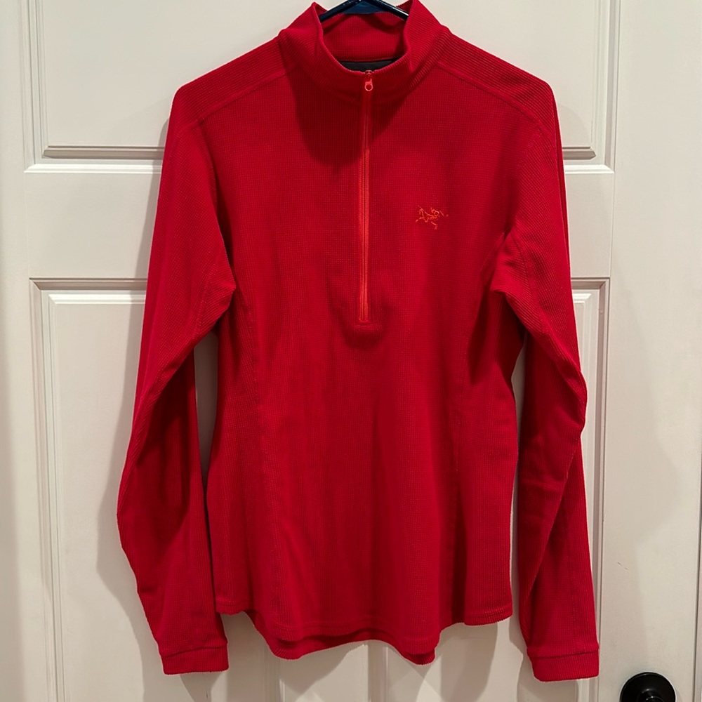 Arc’teryx Delta Red Waffle Fleece 1/2 Zip Pullover